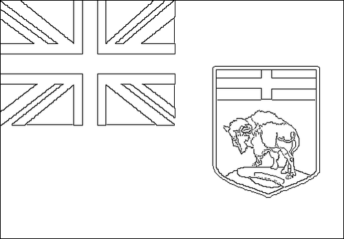 Outline of the flag of Manitoba to color