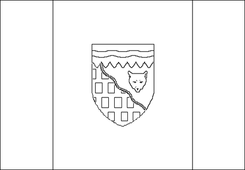 Outline of the flag of Northwest Territories to color