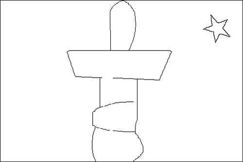 Outline of the flag of Nunavut to color