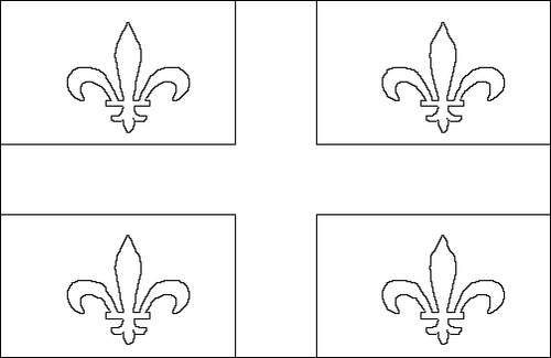 Outline of the flag of Québec to color
