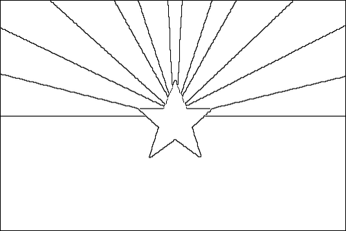 Outline of the flag of Arizona to color