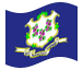 Animated flag Connecticut