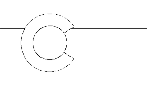 Outline of the flag of Colorado to color