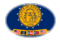 Oval vignette flag of Georgia