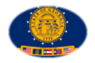 Oval vignette flag of Georgia