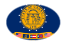 Oval vignette flag of Georgia