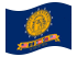 Waving flag of Georgia