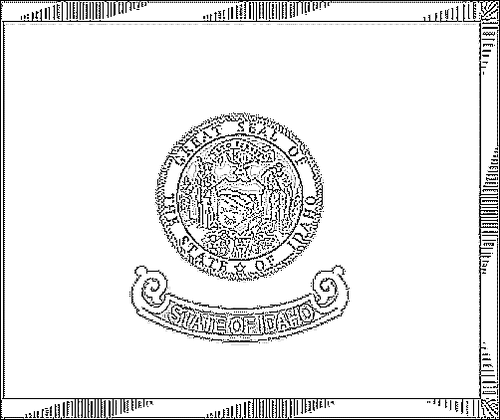 Outline of the flag of Idaho to color