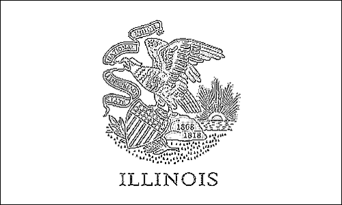 Outline of the flag of Illinois to color
