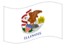 Animated flag Illinois