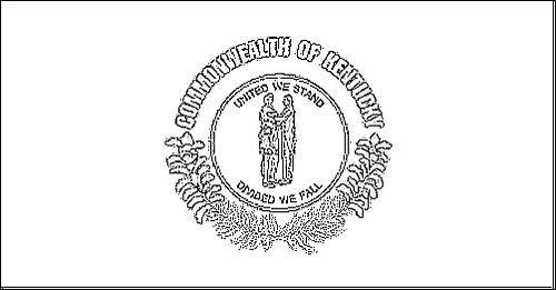Outline of the flag of Kentucky to color