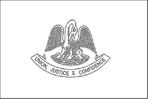 Outline of the flag of Louisiana to color