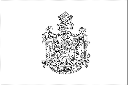 Outline of the flag of Maine to color