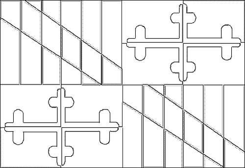 Outline of the flag of Maryland to color