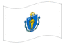 Animated flag Massachusetts