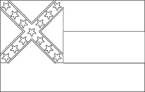 Outline of the flag of Mississippi to color