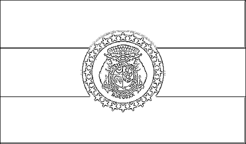 Outline of the flag of Missouri to color
