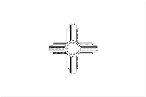 Outline of the flag of New Mexico to color