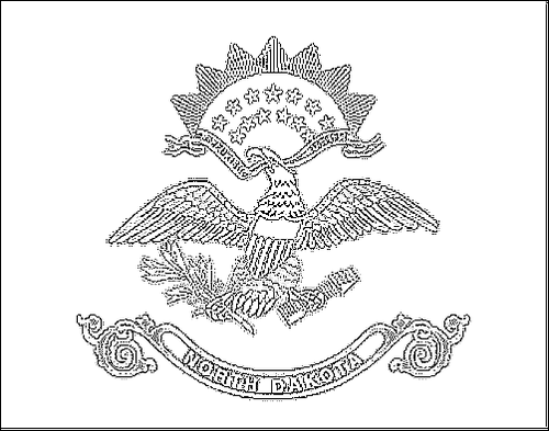 Outline of the flag of North Dakota (North Dakota) to color
