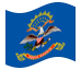 Animated flag North Dakota (North Dakota)
