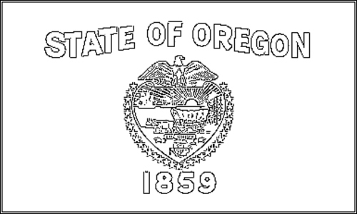 Outline of the flag of Oregon to color