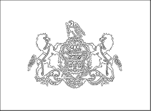Outline of the flag of Pennsylvania to color
