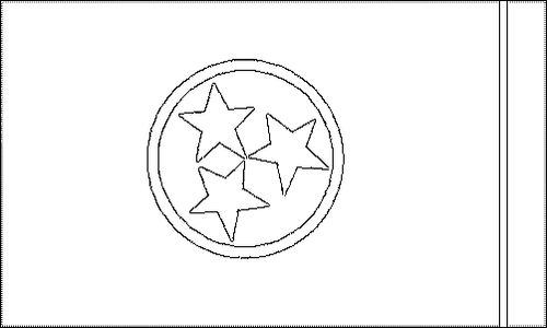 Outline of the flag of Tennessee to color