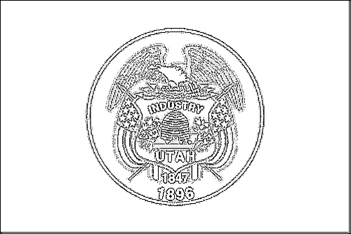 Outline of the flag of Utah to color