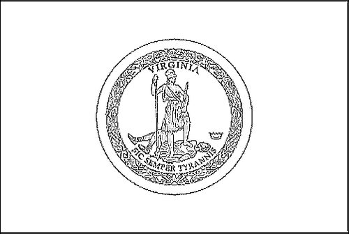 Outline of the flag of Virginia to color