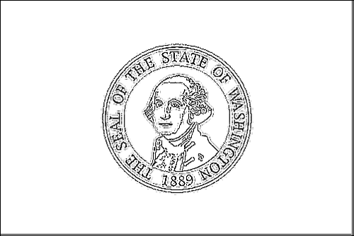 Outline of the flag of Washington to color