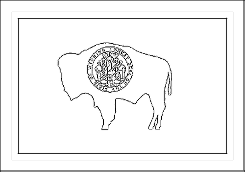 Outline of the flag of Wyoming to color