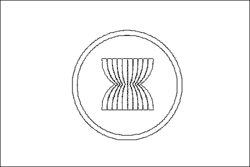 Outline of the flag of ASEAN (Association of Southeast Asian Nations) to color