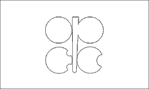 Outline of the flag of OPEC (Organization of the Petroleum Exporting Countries) to color