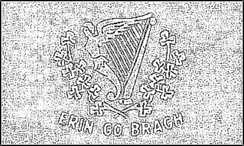 Outline of the flag of Erin go Bragh to color