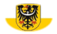 Oval vignette flag of Lower Silesia (Prussian Province)
