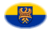 Oval vignette flag of Upper Silesia (Prussian Province)