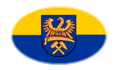 Oval vignette flag of Upper Silesia (Prussian Province)