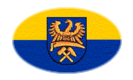 Oval vignette flag of Upper Silesia (Prussian Province)