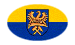 Oval vignette flag of Upper Silesia (Prussian Province)