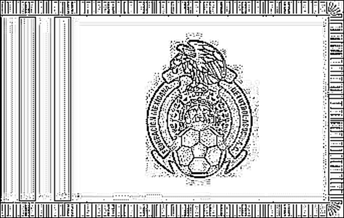 Outline of the flag of Mexican Football Federation to color