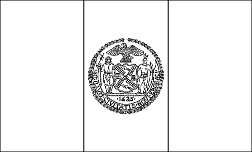 Outline of the flag of New York City to color