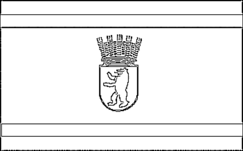 Outline of the flag of East Berlin (Ostberlin) to color