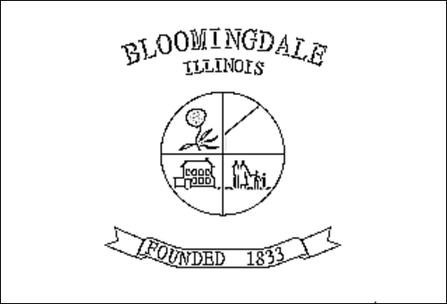 Outline of the flag of Bloomingdale to color