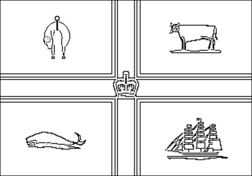 Outline of the flag of Melbourne to color