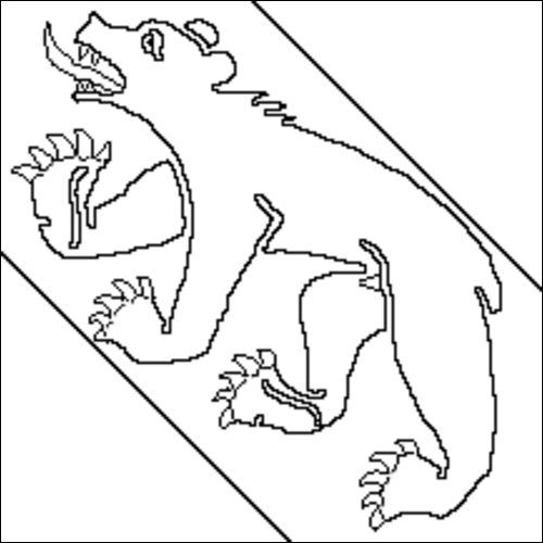 Outline of the flag of Bern to color