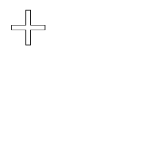 Outline of the flag of Schwyz to color