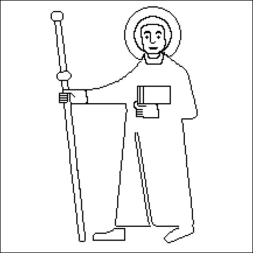 Outline of the flag of Glarus to color