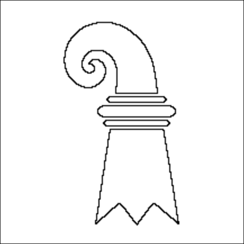 Outline of the flag of Basel City to color