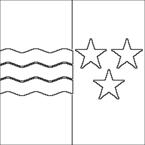 Outline of the flag of Aargau to color