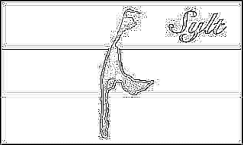 Outline of the flag of Sylt to color